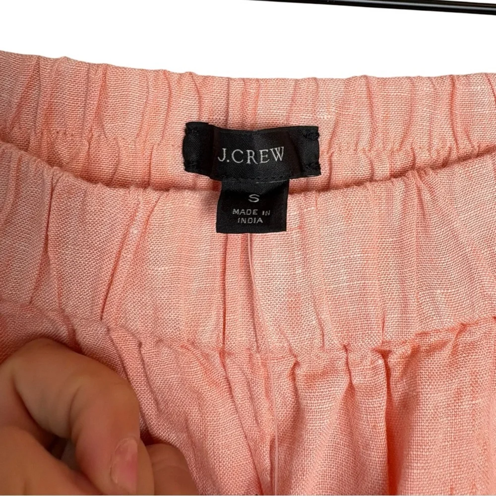 J.Crew Gathered Pull-on Linen Pants Relaxed Loose NWT‎ Size Small BH808